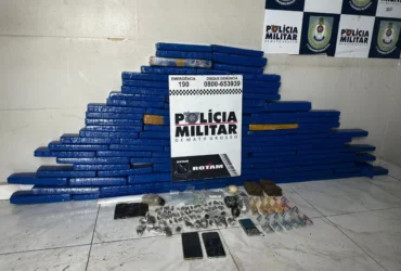 Apreensão de maconha em Cuiabá resulta em 104 tabletes e duas prisões