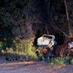 Identificado casal que morreu carbonizado após caminhonete capotar e pegar fogo na MT-490