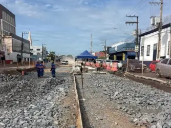 Interdição na Prainha para obras do BRT em Cuiabá