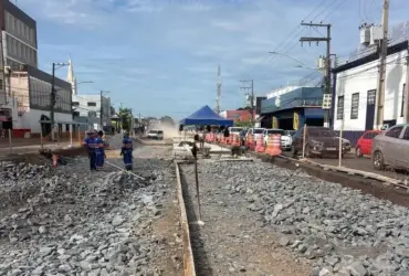 Interdição na Prainha para obras do BRT em Cuiabá