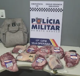 Mulher é presa por furtar carne de supermercado em MT