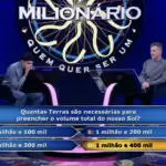 Pergunta de R$ 300 mil sobre astronomia derruba participante no ‘Domingão com Huck’