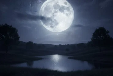 A Lua crescente começa a ganhar destaque no céu após o pôr do sol desta segunda-feira.