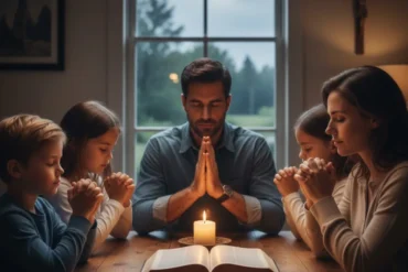 Família rezando