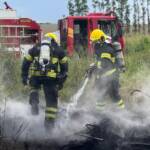 Incêndio em descarte irregular de pneus mobiliza Corpo de Bombeiros em Lucas do Rio Verde