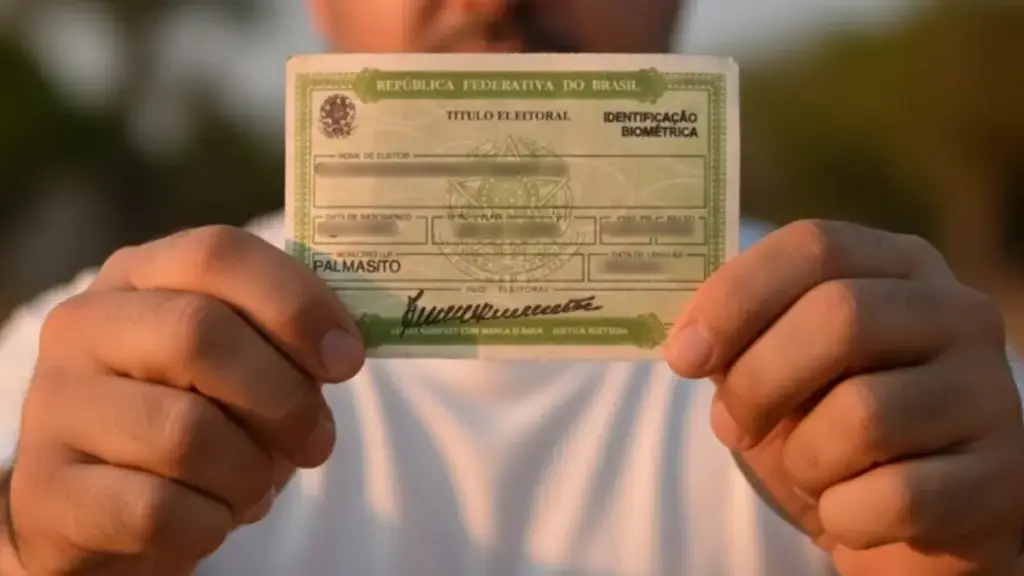 Ilustração representando a transferência digital do título de eleitor entre cidades.