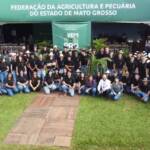 Alunos da Escola Agrícola do Senar MT, unidade Ranchão, participam da Show Safra, em Lucas do Rio Verde