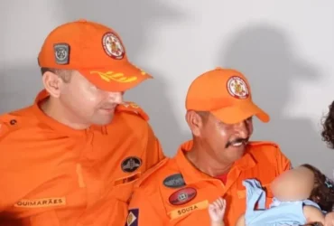 Bombeiro militar reencontra criança que salvou