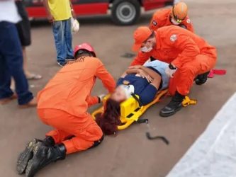 Acidente ciclista deixa mulher ferida em MT