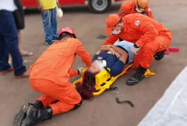 Acidente ciclista deixa mulher ferida em MT