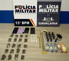 Cavalaria detém oito por tráfico de drogas em MT