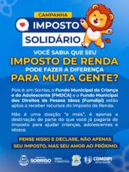 Contribuintes de Sorriso podem destinar até 6% do imposto devido para fundos sociais