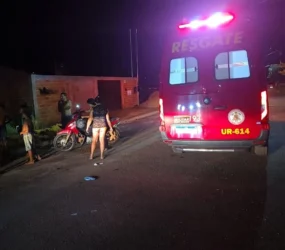 Acidente motocicletas deixa mulher ferida em Confresa