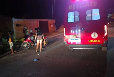 Acidente motocicletas deixa mulher ferida em Confresa