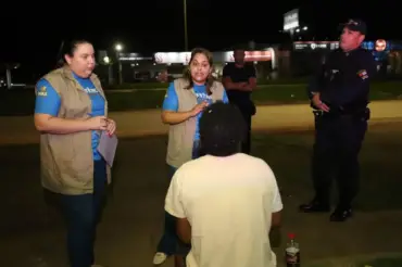 Equipes de Sorriso realizam abordagem social e encaminham pessoas em situação de rua para acolhimento