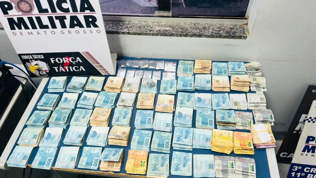 Tráfico de drogas: dupla é presa com R$ 64 mil em Sinop