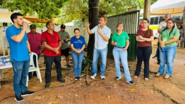 Foto de mutirão de serviços essenciais em distrito de Várzea Grande