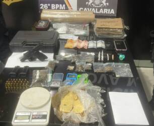 Ação conjunta da Cavalaria e do 26º BPM identificou residência usada como apoio ao tráfico