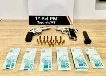 PM prende homem por porte ilegal de arma em Tapurah com R$ 5,5 mil