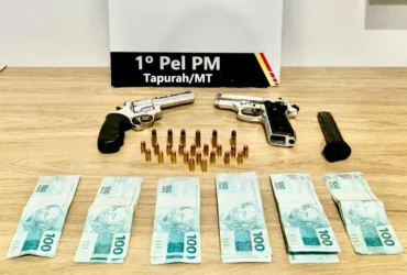 PM prende homem por porte ilegal de arma em Tapurah com R$ 5,5 mil