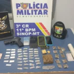 Três são presos em Sinop por tráfico de drogas; Mais de 50 porções de drogas foram apreendidas