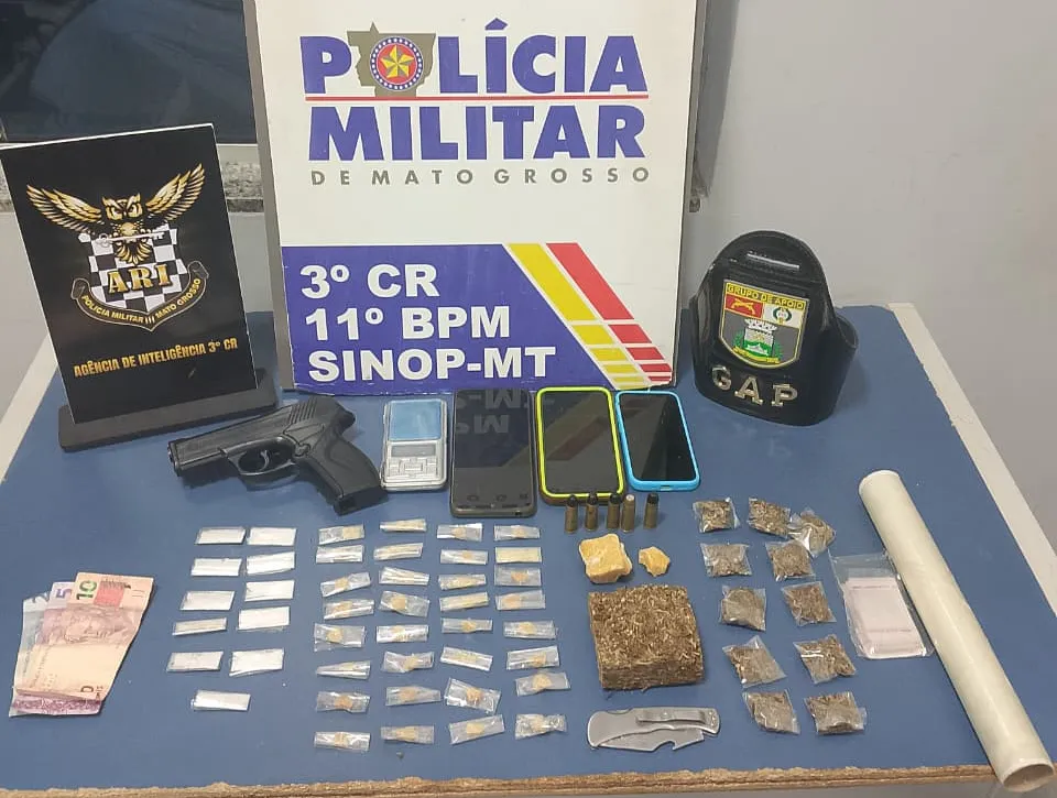 Tráfico de drogas: três são presos em Sinop