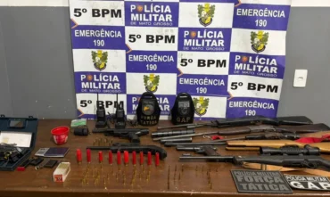 Polícia Militar apreende arsenal em Rondonópolis
