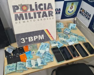 Estelionato: dupla é presa com R$ 16,7 mil em Cuiabá