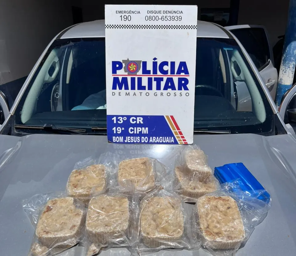 Polícia prende faccionado com 8 kg de drogas em Bom Jesus do Araguaia
