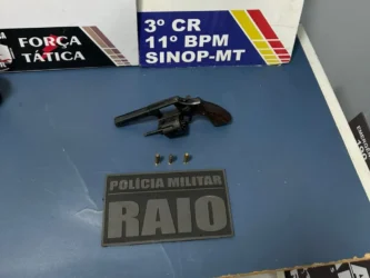 Arma apreendida de sequestrador em Sinop