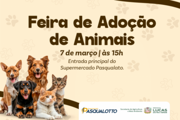Primeira feira de adoção de cães e gatos do ano será realizada neste sábado (7)