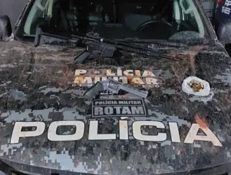 Rotam apreende arma de fogo e simulacro em Pontes e Lacerda