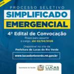 Seletivo Emergencial 001/2026: Prefeitura divulga 4º edital de convocação
