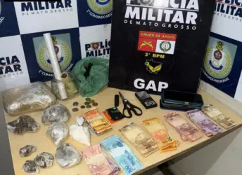 Tráfico de drogas em Cuiabá: três presos