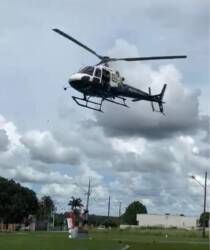 Trabalhadores sofrem choque elétrico e são resgatados de helicóptero em Sorriso