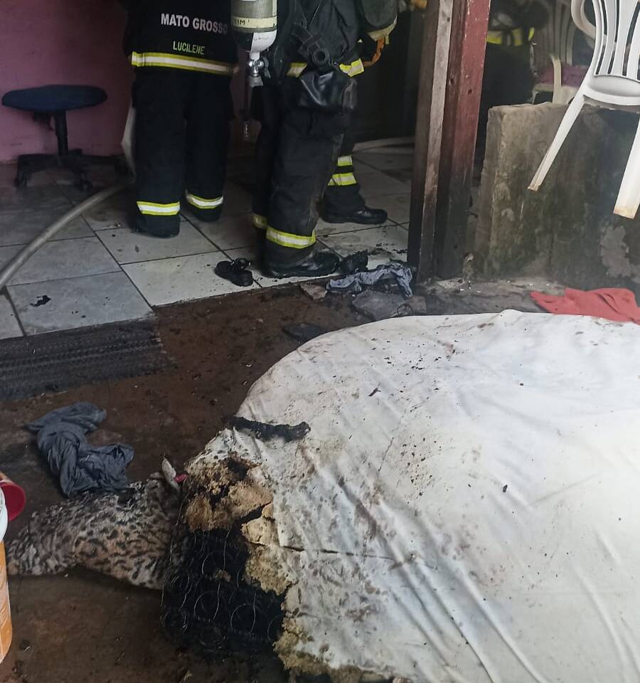 Incêndio atinge residência e provoca danos materiais em Lucas do Rio Verde