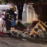 Incêndio em contentor de lixo é controlado pelos bombeiros em Lucas do Rio Verde
