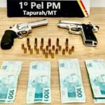 Polícia Militar apreende armas e dinheiro durante operação em Tapurah