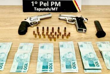 Polícia Militar apreende armas e dinheiro durante operação em Tapurah