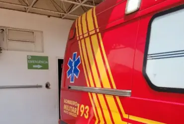 Veículo do corpo de bombeiros após atender emergência
