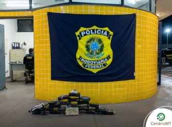 Foto de drogas apreendias pela PRF na BR-070