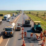 Atenção na BR-163/364: Manutenção pesada altera o trânsito em Lucas do Rio Verde e na Serra de São Vicente hoje
