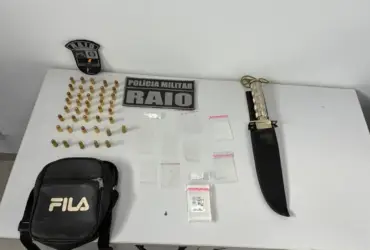 Objetos apreendidos pela equipe da RAIO de Guarantã do Norte