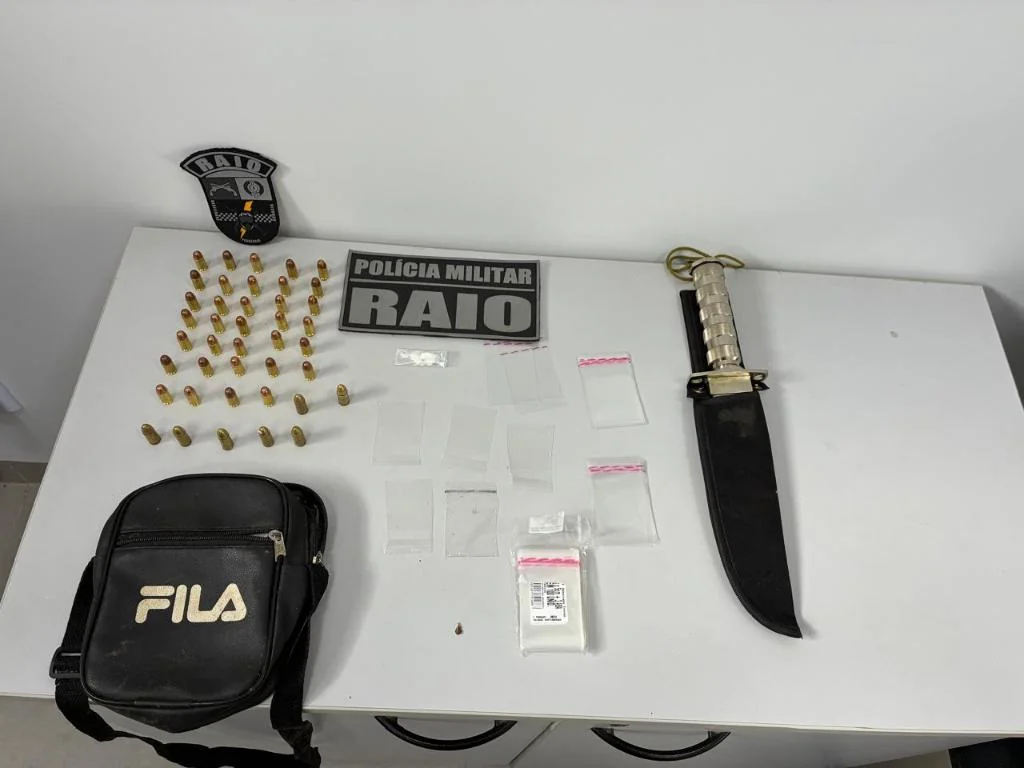 Objetos apreendidos pela equipe da RAIO de Guarantã do Norte