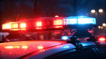 Arte 3d com sirene de viatura policial