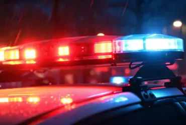 Arte 3d com sirene de viatura policial