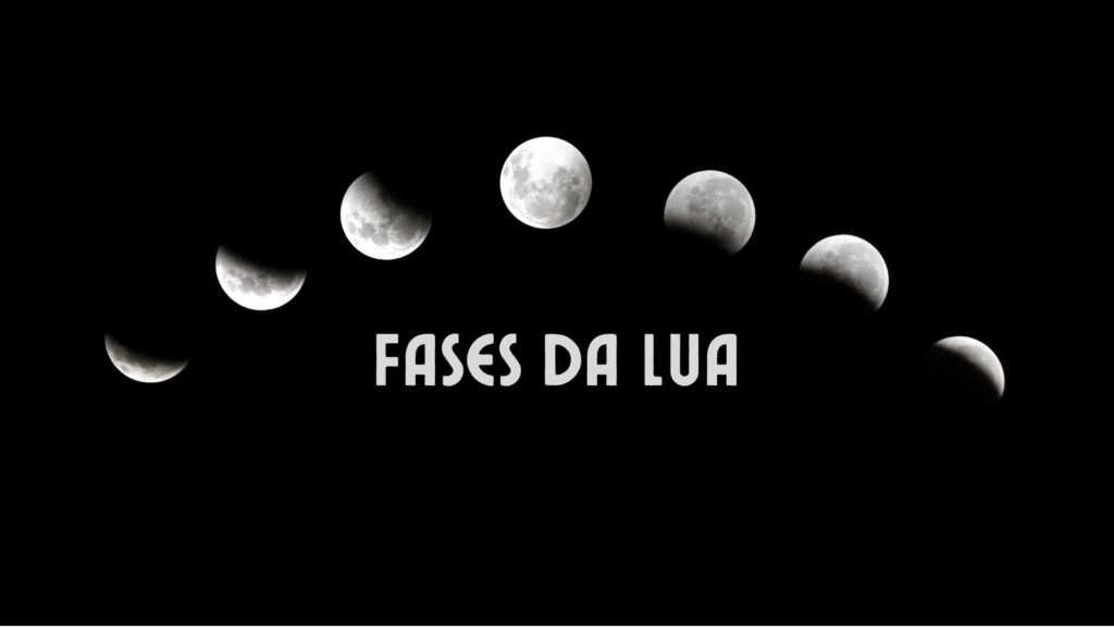 Lua crescente no céu noturno em 22 de abril de 2026 com calendário lunar