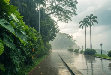 Chuva domina Marcelândia neste domingo, 12/04/2026