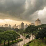 Nova Olímpia em 25/04/2026: sábado nublado e abafado