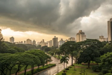 Cáceres em 29/04/2026: nublado agora, calor intenso à tarde